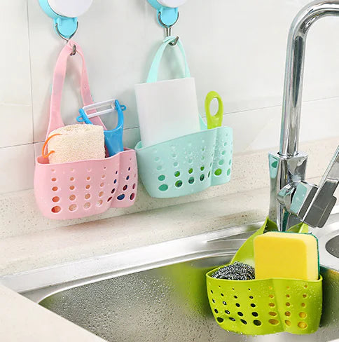 Adjustable Sponge Storage Basket for Sink Draining